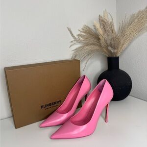 Authentic Burberry Hot Pink Pointed Toe Stiletto Pumps